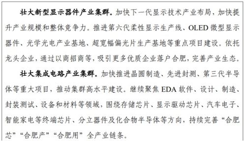 合肥 重點支持新型顯示 集成電路 人工智能及高端軟件等支柱產(chǎn)業(yè)發(fā)展